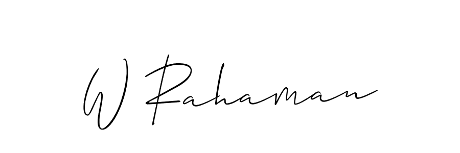 Best and Professional Signature Style for W Rahaman. Allison_Script Best Signature Style Collection. W Rahaman signature style 2 images and pictures png