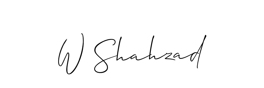 This is the best signature style for the W Shahzad name. Also you like these signature font (Allison_Script). Mix name signature. W Shahzad signature style 2 images and pictures png