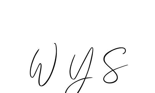 How to make W Y S name signature. Use Allison_Script style for creating short signs online. This is the latest handwritten sign. W Y S signature style 2 images and pictures png