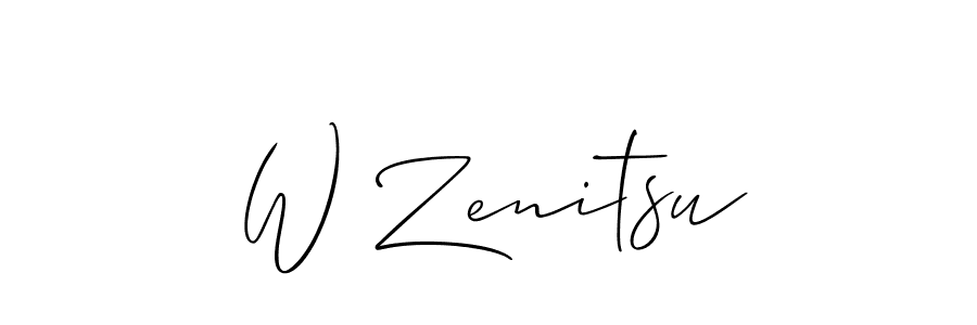 Allison_Script is a professional signature style that is perfect for those who want to add a touch of class to their signature. It is also a great choice for those who want to make their signature more unique. Get W Zenitsu name to fancy signature for free. W Zenitsu signature style 2 images and pictures png