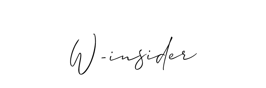 if you are searching for the best signature style for your name W-insider. so please give up your signature search. here we have designed multiple signature styles  using Allison_Script. W-insider signature style 2 images and pictures png