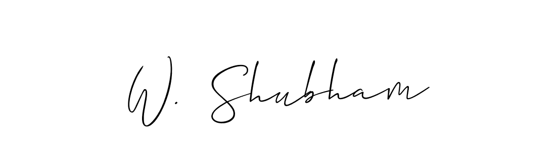 Here are the top 10 professional signature styles for the name W.  Shubham. These are the best autograph styles you can use for your name. W.  Shubham signature style 2 images and pictures png