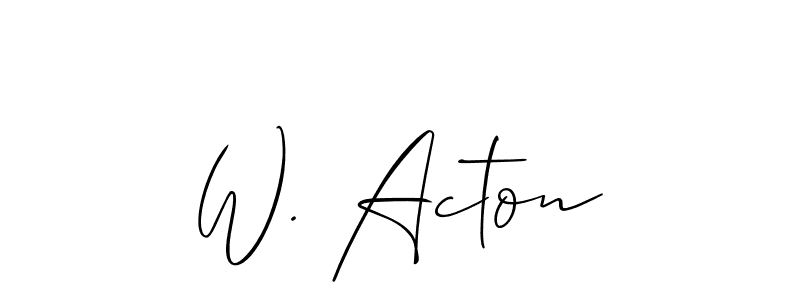 This is the best signature style for the W. Acton name. Also you like these signature font (Allison_Script). Mix name signature. W. Acton signature style 2 images and pictures png