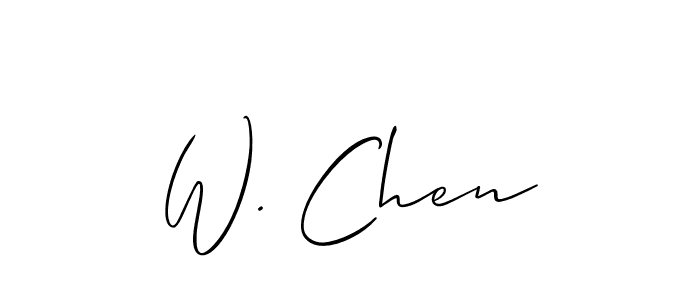 Create a beautiful signature design for name W. Chen. With this signature (Allison_Script) fonts, you can make a handwritten signature for free. W. Chen signature style 2 images and pictures png