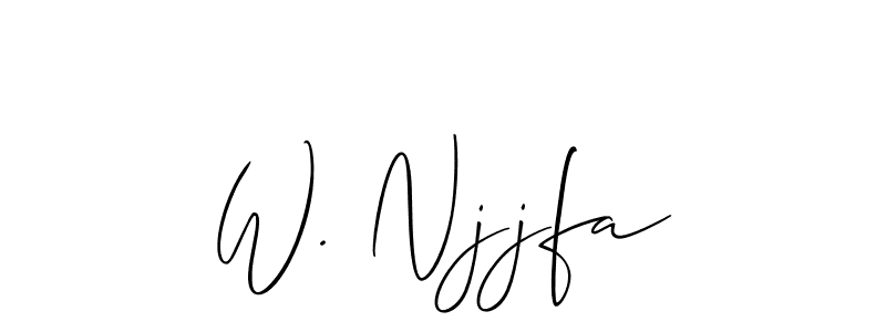 This is the best signature style for the W. Njjfa name. Also you like these signature font (Allison_Script). Mix name signature. W. Njjfa signature style 2 images and pictures png