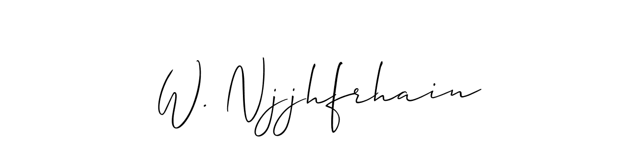 Use a signature maker to create a handwritten signature online. With this signature software, you can design (Allison_Script) your own signature for name W. Njjhfrhain. W. Njjhfrhain signature style 2 images and pictures png