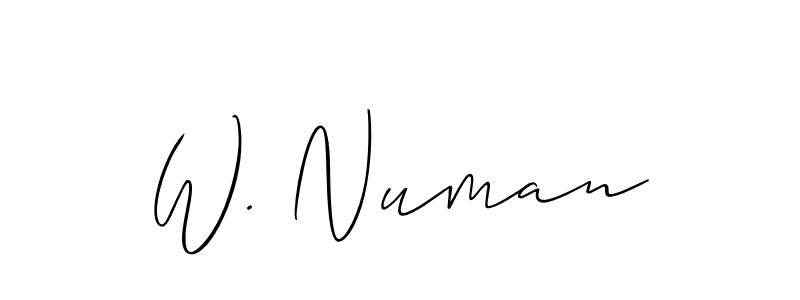 Make a beautiful signature design for name W. Numan. Use this online signature maker to create a handwritten signature for free. W. Numan signature style 2 images and pictures png