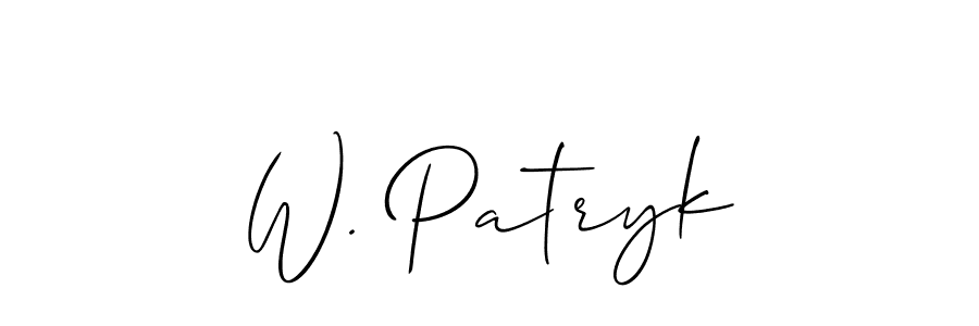 You should practise on your own different ways (Allison_Script) to write your name (W. Patryk) in signature. don't let someone else do it for you. W. Patryk signature style 2 images and pictures png