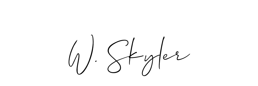 It looks lik you need a new signature style for name W. Skyler. Design unique handwritten (Allison_Script) signature with our free signature maker in just a few clicks. W. Skyler signature style 2 images and pictures png