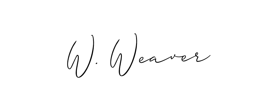 Check out images of Autograph of W. Weaver name. Actor W. Weaver Signature Style. Allison_Script is a professional sign style online. W. Weaver signature style 2 images and pictures png