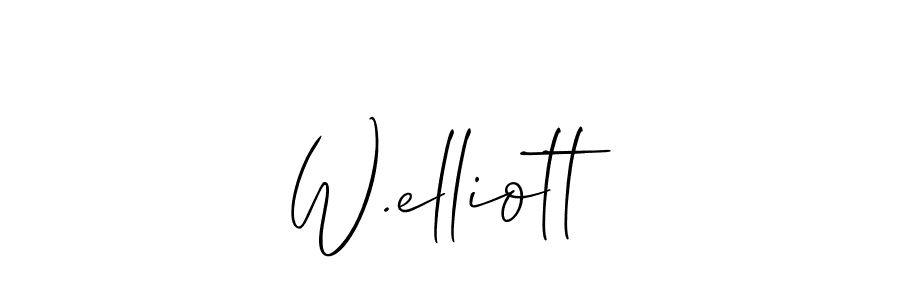 Also we have W.elliott name is the best signature style. Create professional handwritten signature collection using Allison_Script autograph style. W.elliott signature style 2 images and pictures png