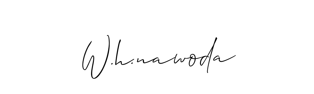 How to make W.h.nawoda name signature. Use Allison_Script style for creating short signs online. This is the latest handwritten sign. W.h.nawoda signature style 2 images and pictures png
