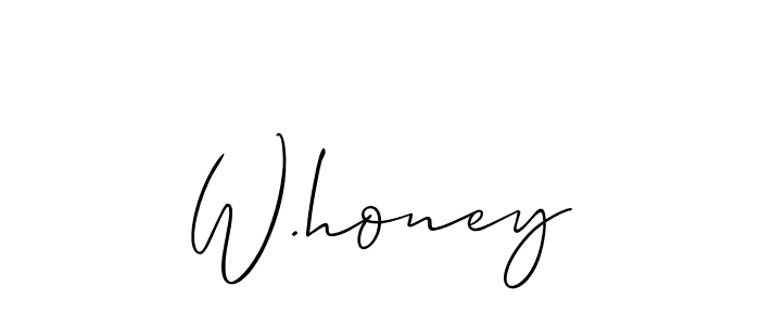 How to Draw W.honey signature style? Allison_Script is a latest design signature styles for name W.honey. W.honey signature style 2 images and pictures png