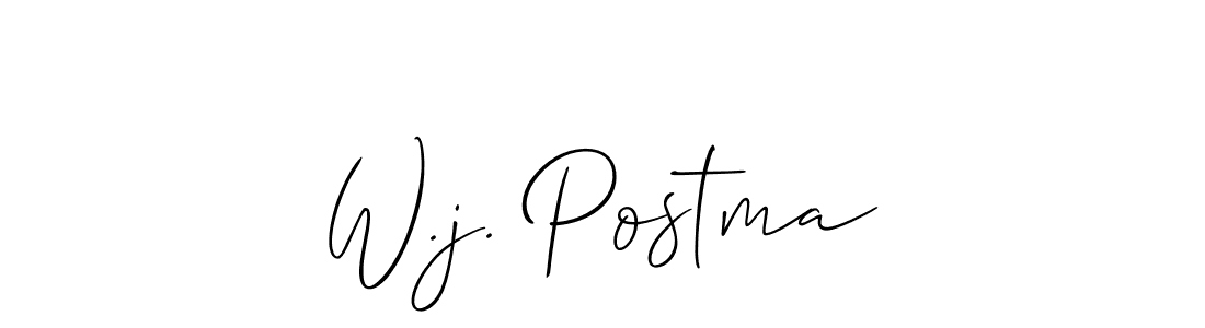 Best and Professional Signature Style for W.j. Postma. Allison_Script Best Signature Style Collection. W.j. Postma signature style 2 images and pictures png