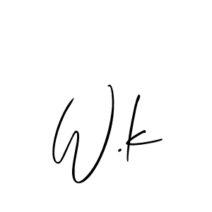 You can use this online signature creator to create a handwritten signature for the name W.k. This is the best online autograph maker. W.k signature style 2 images and pictures png