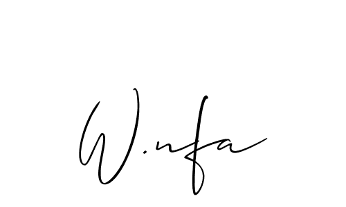 W.nfa stylish signature style. Best Handwritten Sign (Allison_Script) for my name. Handwritten Signature Collection Ideas for my name W.nfa. W.nfa signature style 2 images and pictures png