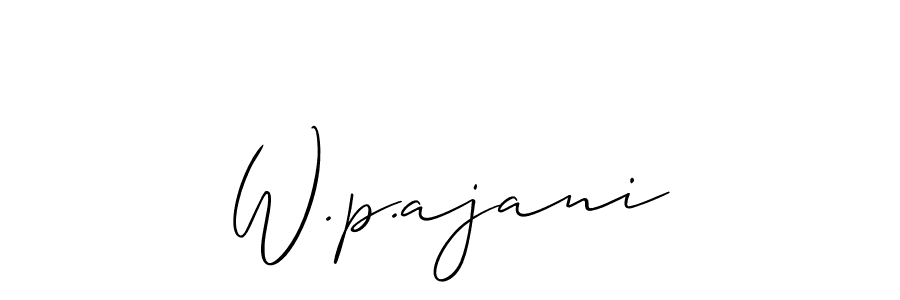 Use a signature maker to create a handwritten signature online. With this signature software, you can design (Allison_Script) your own signature for name W.p.ajani. W.p.ajani signature style 2 images and pictures png