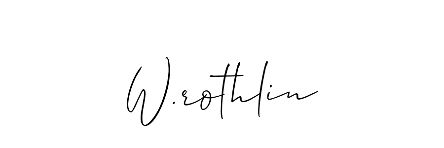 W.rothlin stylish signature style. Best Handwritten Sign (Allison_Script) for my name. Handwritten Signature Collection Ideas for my name W.rothlin. W.rothlin signature style 2 images and pictures png