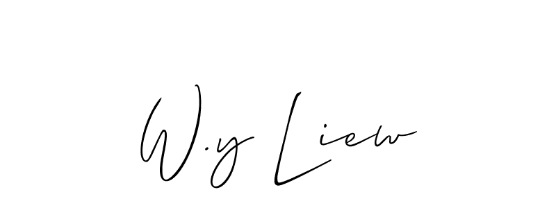 Design your own signature with our free online signature maker. With this signature software, you can create a handwritten (Allison_Script) signature for name W.y Liew. W.y Liew signature style 2 images and pictures png