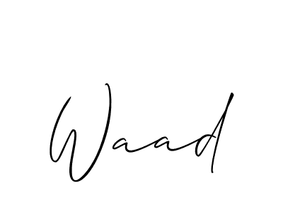 How to make Waad signature? Allison_Script is a professional autograph style. Create handwritten signature for Waad name. Waad signature style 2 images and pictures png