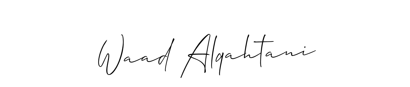 Design your own signature with our free online signature maker. With this signature software, you can create a handwritten (Allison_Script) signature for name Waad Alqahtani. Waad Alqahtani signature style 2 images and pictures png