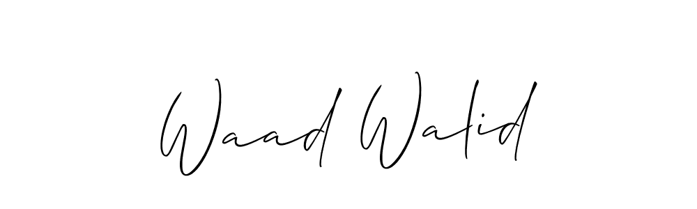 Waad Walid stylish signature style. Best Handwritten Sign (Allison_Script) for my name. Handwritten Signature Collection Ideas for my name Waad Walid. Waad Walid signature style 2 images and pictures png