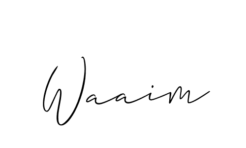 The best way (Allison_Script) to make a short signature is to pick only two or three words in your name. The name Waaim include a total of six letters. For converting this name. Waaim signature style 2 images and pictures png