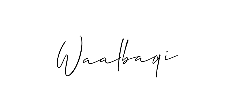 Once you've used our free online signature maker to create your best signature Allison_Script style, it's time to enjoy all of the benefits that Waalbaqi name signing documents. Waalbaqi signature style 2 images and pictures png