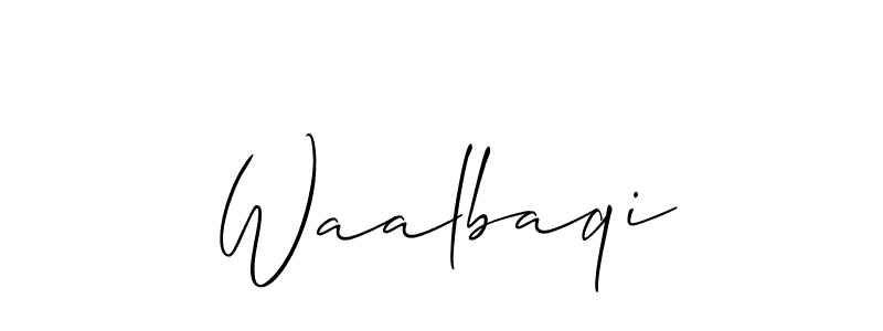 It looks lik you need a new signature style for name Waalbaqi. Design unique handwritten (Allison_Script) signature with our free signature maker in just a few clicks. Waalbaqi signature style 2 images and pictures png