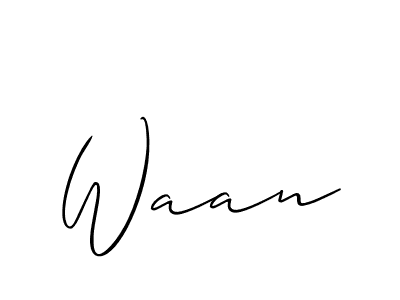 How to make Waan signature? Allison_Script is a professional autograph style. Create handwritten signature for Waan name. Waan signature style 2 images and pictures png