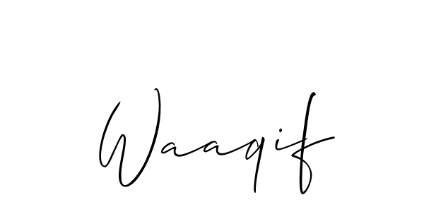 Also we have Waaqif name is the best signature style. Create professional handwritten signature collection using Allison_Script autograph style. Waaqif signature style 2 images and pictures png