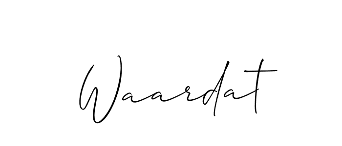 Similarly Allison_Script is the best handwritten signature design. Signature creator online .You can use it as an online autograph creator for name Waardat. Waardat signature style 2 images and pictures png