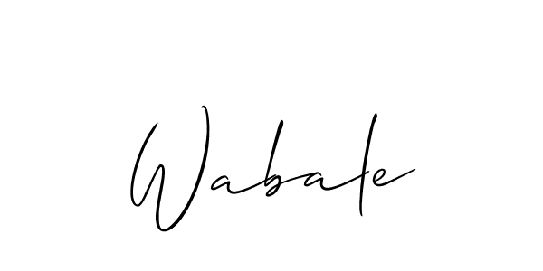 Make a short Wabale signature style. Manage your documents anywhere anytime using Allison_Script. Create and add eSignatures, submit forms, share and send files easily. Wabale signature style 2 images and pictures png