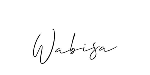 if you are searching for the best signature style for your name Wabisa. so please give up your signature search. here we have designed multiple signature styles  using Allison_Script. Wabisa signature style 2 images and pictures png