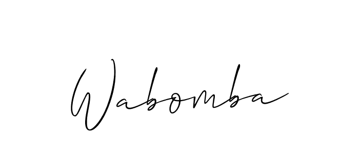 Wabomba stylish signature style. Best Handwritten Sign (Allison_Script) for my name. Handwritten Signature Collection Ideas for my name Wabomba. Wabomba signature style 2 images and pictures png