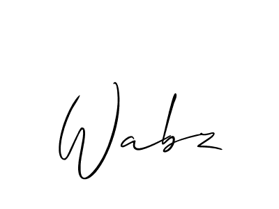 Design your own signature with our free online signature maker. With this signature software, you can create a handwritten (Allison_Script) signature for name Wabz. Wabz signature style 2 images and pictures png