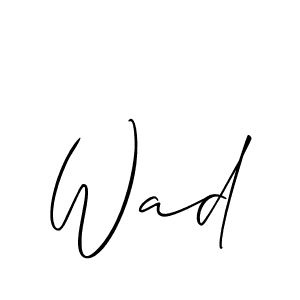 The best way (Allison_Script) to make a short signature is to pick only two or three words in your name. The name Wad include a total of six letters. For converting this name. Wad signature style 2 images and pictures png