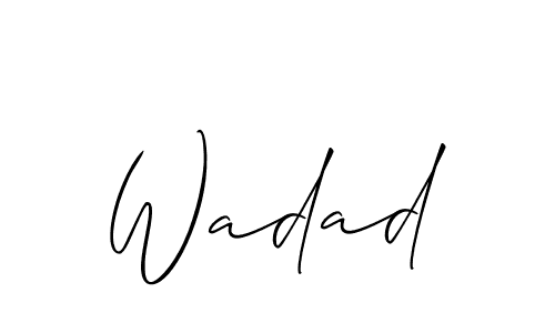 Wadad stylish signature style. Best Handwritten Sign (Allison_Script) for my name. Handwritten Signature Collection Ideas for my name Wadad. Wadad signature style 2 images and pictures png