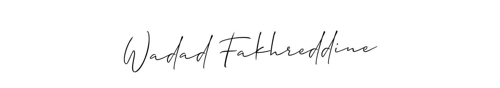 Make a beautiful signature design for name Wadad Fakhreddine. Use this online signature maker to create a handwritten signature for free. Wadad Fakhreddine signature style 2 images and pictures png