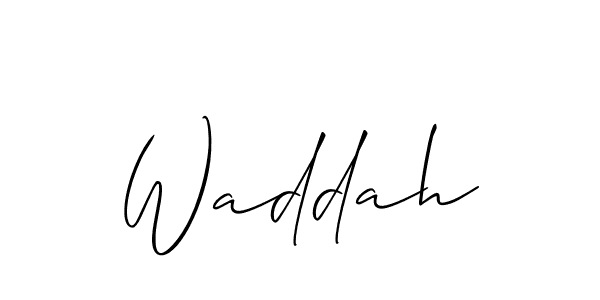 The best way (Allison_Script) to make a short signature is to pick only two or three words in your name. The name Waddah include a total of six letters. For converting this name. Waddah signature style 2 images and pictures png