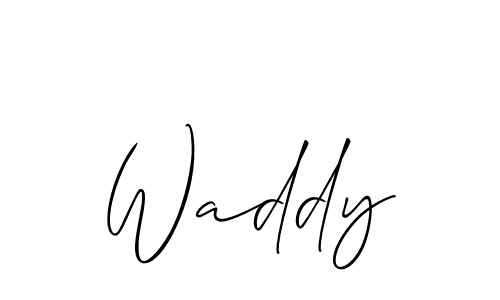 Design your own signature with our free online signature maker. With this signature software, you can create a handwritten (Allison_Script) signature for name Waddy. Waddy signature style 2 images and pictures png