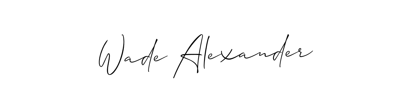 Wade Alexander stylish signature style. Best Handwritten Sign (Allison_Script) for my name. Handwritten Signature Collection Ideas for my name Wade Alexander. Wade Alexander signature style 2 images and pictures png