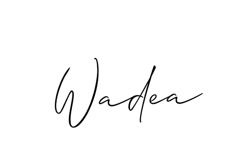 Also You can easily find your signature by using the search form. We will create Wadea name handwritten signature images for you free of cost using Allison_Script sign style. Wadea signature style 2 images and pictures png