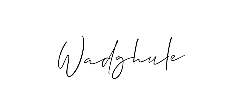 The best way (Allison_Script) to make a short signature is to pick only two or three words in your name. The name Wadghule include a total of six letters. For converting this name. Wadghule signature style 2 images and pictures png