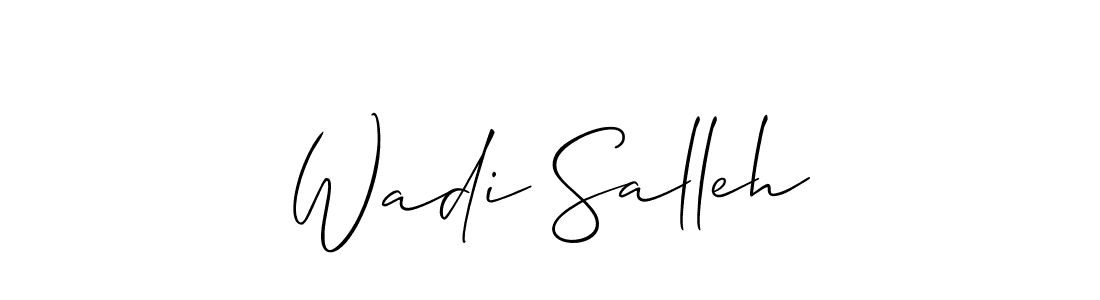 if you are searching for the best signature style for your name Wadi Salleh. so please give up your signature search. here we have designed multiple signature styles  using Allison_Script. Wadi Salleh signature style 2 images and pictures png