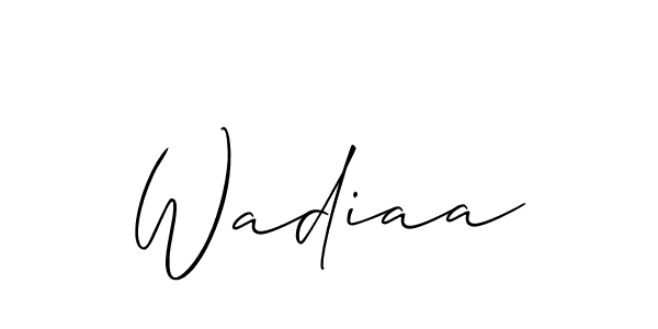 Allison_Script is a professional signature style that is perfect for those who want to add a touch of class to their signature. It is also a great choice for those who want to make their signature more unique. Get Wadiaa name to fancy signature for free. Wadiaa signature style 2 images and pictures png