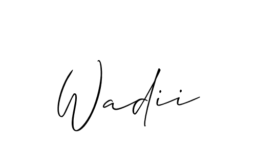 Once you've used our free online signature maker to create your best signature Allison_Script style, it's time to enjoy all of the benefits that Wadii name signing documents. Wadii signature style 2 images and pictures png