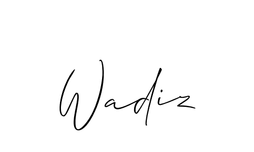 How to make Wadiz signature? Allison_Script is a professional autograph style. Create handwritten signature for Wadiz name. Wadiz signature style 2 images and pictures png