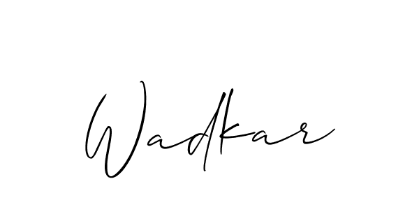 How to Draw Wadkar signature style? Allison_Script is a latest design signature styles for name Wadkar. Wadkar signature style 2 images and pictures png