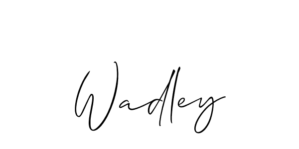 Create a beautiful signature design for name Wadley. With this signature (Allison_Script) fonts, you can make a handwritten signature for free. Wadley signature style 2 images and pictures png